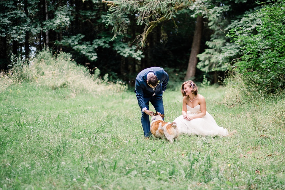 intimate wedding in the woods