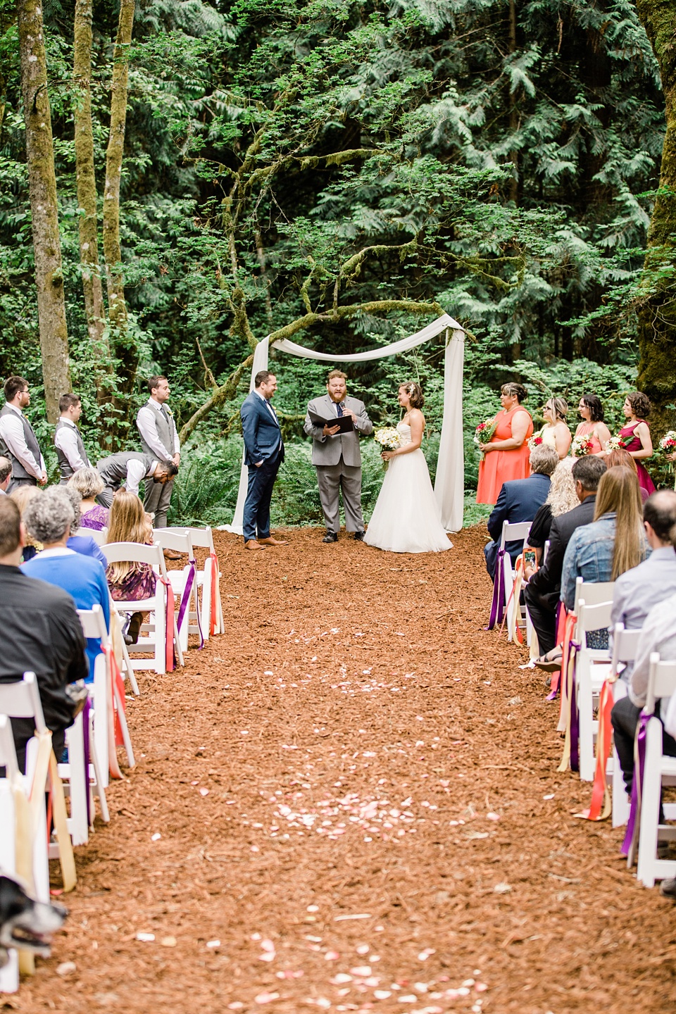 intimate wedding in the woods